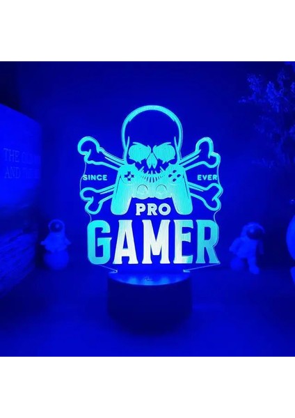 3D LED Oyun Kurulumu Rgb Lamba USB ile Çalışan Oyun Odası Çocuk Lambası Yatak Odası Gece Lambaları LED Masa Lambası Iç Aydınlatma Hediyeler (Yurt Dışından)