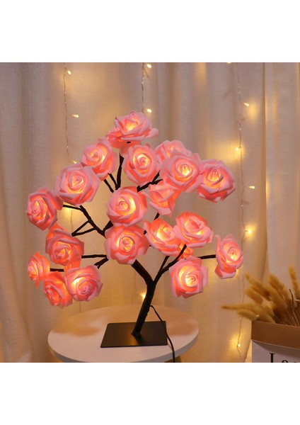 36LED/108LED Masa Lambası Gül Işık Dizisi Ağaç Gece Işıkları USB Güç Kaynaklı Aydınlatma Kızlar Aşıklar Partisi Kamp Yaz Dekoru (Yurt Dışından)