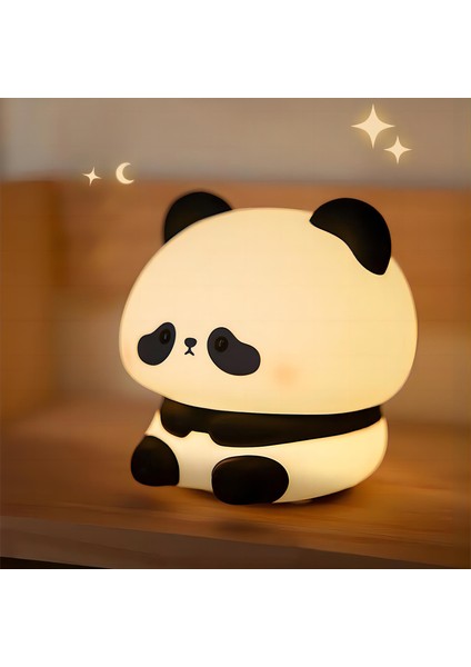 LED Gece Işıkları Sevimli Koyun Panda Tavşan Silikon Lamba USB Zamanlama Başucu Dekoru Çocuk Bebek Gece Lambası Doğum Günü Hediyesi (Yurt Dışından)