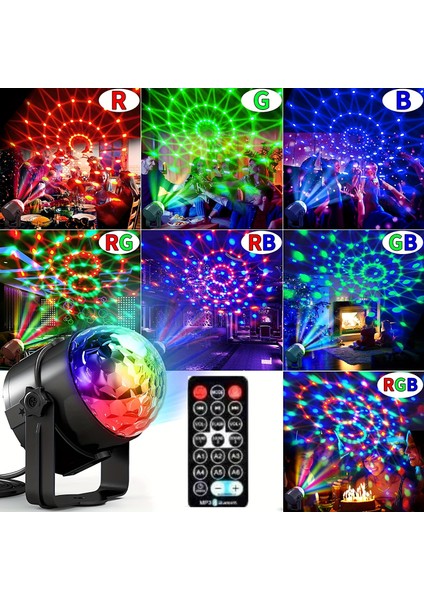 Adet Disko Topu Dj Gece Işıkları Sesle Etkinleştirilen Rgb Döner Sahne Strobe Lambası Ev Odası Doğum Günü Dekoru Düğün Dans Partileri Için (Yurt Dışından) fiyatları