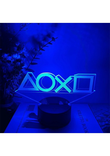 3D LED Oyun Kurulumu Rgb Lamba USB ile Çalışan Oyun Odası Çocuk Lambası Yatak Odası Gece Lambaları LED Masa Lambası Iç Aydınlatma Hediyeler (Yurt Dışından)