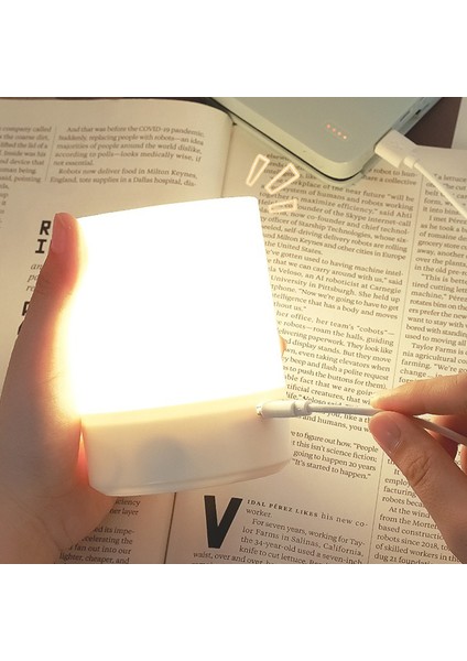 Yatak Başı LED Gece Lambaları Kısılabilir Şarjlı Masaüstü Gece Lambaları Yatak Odası Yatak Başı Aydınlatma Dekorasyon Dokunmatik Okuma LED Masa Lambaları (Yurt Dışından)