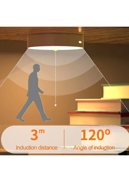 8led'li LED Insan Vücudu Indüksiyon Gece Lambası USB Şarjlı Akıllı Sensör Lambası Başucu Yatak Odası Ev Koridor Aydınlatma Mini Duvar Lambası (Yurt Dışından)
