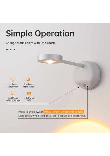 Gece Lambası Hareket Sensörlü Işık Kablosuz USB LED Mutfak Yatak Odası Duvar Resmi Oturma Odası Sensörlü Duvar Lambası Iç Aydınlatma LED USB (Yurt Dışından) modelleri