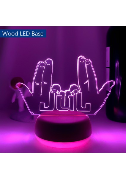 LED Gece Lambası Ünlü Jul Hayranlar Için Yatak Odası Dekorasyon Aydınlatma Doğum Günü Hediyesi Güçlendirilmiş Renk Değiştiren 3D Lamba Jul (Yurt Dışından)
