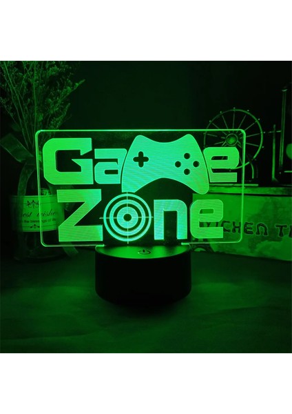 3D LED Oyun Kurulumu Rgb Lamba USB ile Çalışan Oyun Odası Çocuk Lambası Yatak Odası Gece Lambaları LED Masa Lambası Iç Aydınlatma Hediyeler (Yurt Dışından)
