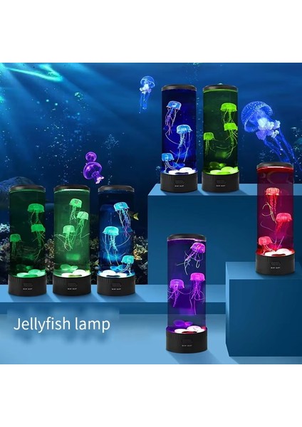 Denizanası Lambası Renk Değiştiren LED 7 Renk Ruh Hali Akvaryum Okyanus Gece Lambası Yatak Odası Masaüstü Dekor Işığı Çocuklar Için Doğum Günü Hediyesi (Yurt Dışından) modelleri