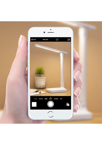 LED Masa Lambası Göz Koruması Dokunmatik Kısılabilir LED Okuma Işığı Öğrenci Yurdu Yatak Odası Okuma USB Şarj Edilebilir Masa Lambası (Yurt Dışından)