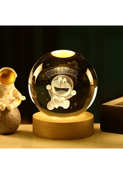 6cm 3D Kristal Küre Kuromi Dikiş Pikachu Doraemon Bir Rüya Hello Kitty Kristal Gezegen Gece Lambası Lazer Oyma Doğum Günü Hediyesi (Yurt Dışından)