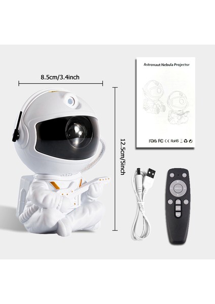 Astronot Yıldız Prctor Galaksi Gece Lambası Uzay Prctor Yıldızlı Bulutsu Tavan LED Lambası Yatak Odası Ev Dekoratif Çocuklar Hediye (Yurt Dışından)