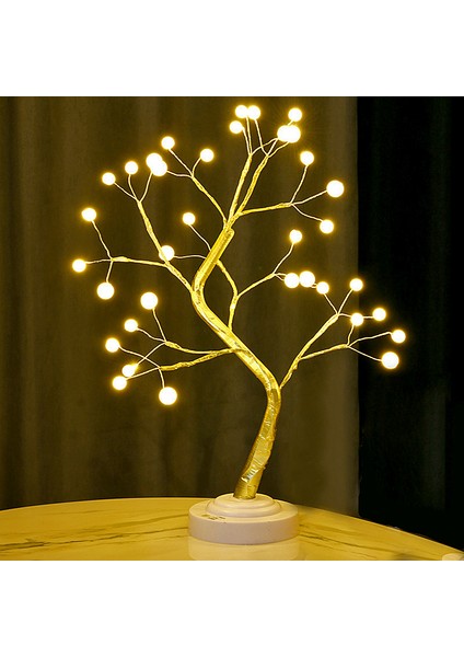 Masa Ağacı Gece Lambası Usb/ Güçlendirilmiş Dokunmatik Anahtar Yapay Bonsai Kiraz Çiçeği Masaüstü Ağacı LED Lamba Işık Dekorasyonu (Yurt Dışından) fırsatları