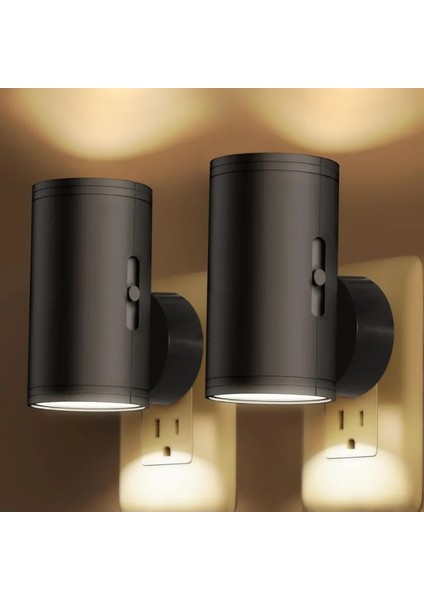 Silindirik LED Gece Lambası Modern Duvar Lambası Sensörlü Ayarlanabilir Parlaklık Kısılabilir Gece Lambaları Koridor Yatak Odası Için (Yurt Dışından)