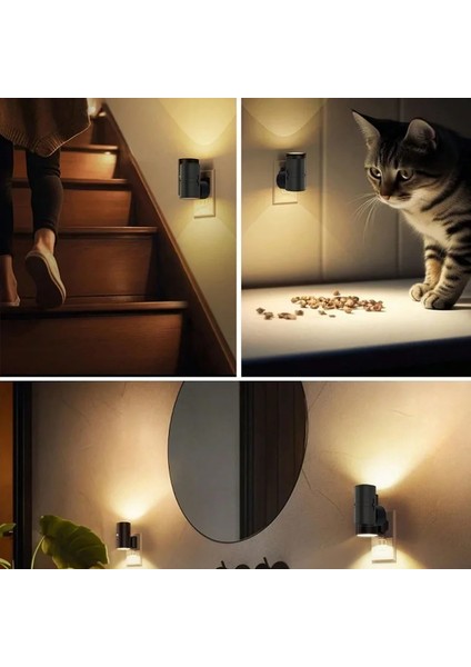 Silindirik LED Gece Lambası Modern Duvar Lambası Sensörlü Ayarlanabilir Parlaklık Kısılabilir Gece Lambaları Koridor Yatak Odası Için (Yurt Dışından)