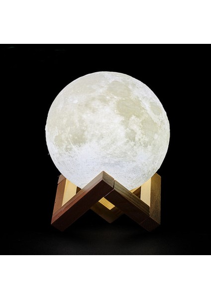 Dropship 3D Baskı Ay Lambası LED Gece Lambası Yaratıcı Dokunmatik Anahtar Ay Işığı Yatak Odası Dekorasyonu Doğum Günü Hediyesi (Yurt Dışından)