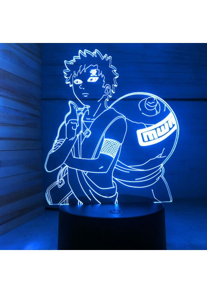 Anime Naruto Naruto Sasuke Namikaze Minato Karikatür 3D Gece Lambası Moda Yatak Odası Başucu Lambası Ortam Işığı Masaüstü Süsü (Yurt Dışından)
