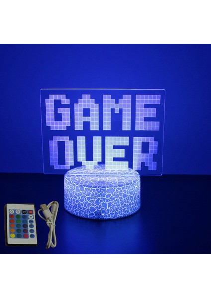 Neon Gamer 3D Lamba LED Gece Lambası Oyun Kurulumu Rgb Çocuk Lambaları Oyuncu Odası Dekorasyonu Yatak Odası Masa Lambası Kişiselleştirilmiş Hediyeler (Yurt Dışından)
