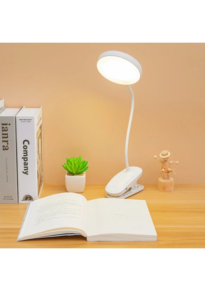 Katlanır Kelepçeli LED Masa Lambası USB Gece Lambası Çalışma Standı Okuma Lambası Dokunmatik 3 Modlu Kısılabilir Göz Koruma Işığı (Yurt Dışından)