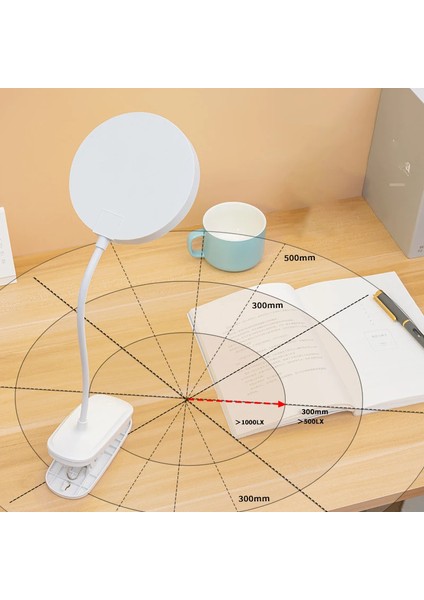 Katlanır Kelepçeli LED Masa Lambası USB Gece Lambası Çalışma Standı Okuma Lambası Dokunmatik 3 Modlu Kısılabilir Göz Koruma Işığı (Yurt Dışından)