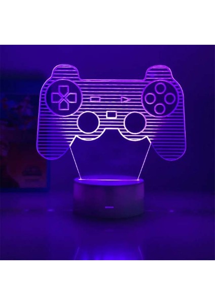 3D LED Oyun Kurulumu Rgb Lamba USB ile Çalışan Oyun Odası Çocuk Lambası Yatak Odası Gece Lambaları LED Masa Lambası Iç Aydınlatma Hediyeler (Yurt Dışından)