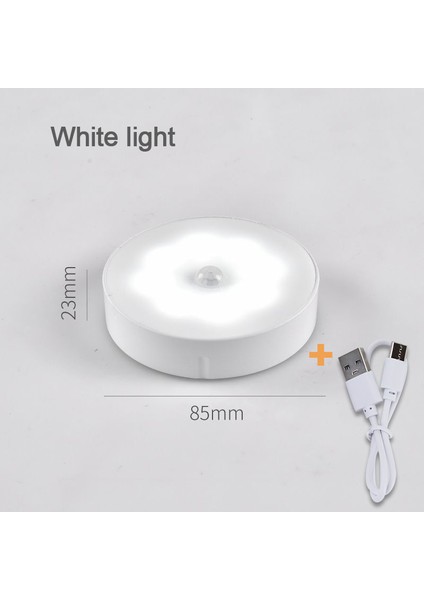 Hareket Sensörlü LED Gece Lambası USB Yatak Odası Gece Lambası Kablosuz Indüksiyon Işığı Mutfak Merdiven Koridor Dolap (Yurt Dışından)