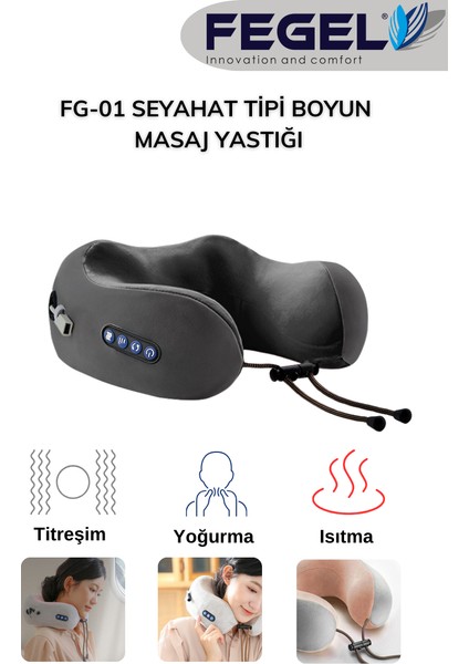 Fg-01 Seyahat Tipi Masajlı Boyun Yastığı