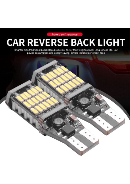 2x T15 W16W 45 Smd 4014 LED Araç Geri Vites Ampulleri 6000K Beyaz (Yurt Dışından) fiyatları
