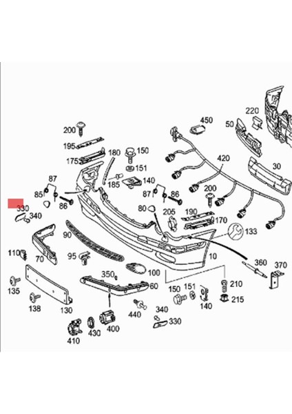 Araba Ön Tampon Rh Yan Işık Torna Çamurluk Işık Mercedes C-Class W203 Dönüş Sinyal Işığı 2038200421 A2038200421 (Yurt Dışından)