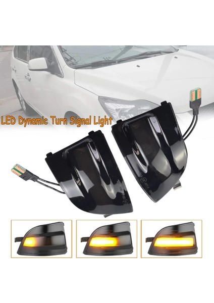 2 Adet LED Dinamik Ayna Gösterge Işığı Dikiz Aynası Dönüş Sinyali Ford Focus 2 Mk2 2004 - 2008 C-Max Için (Yurt Dışından)