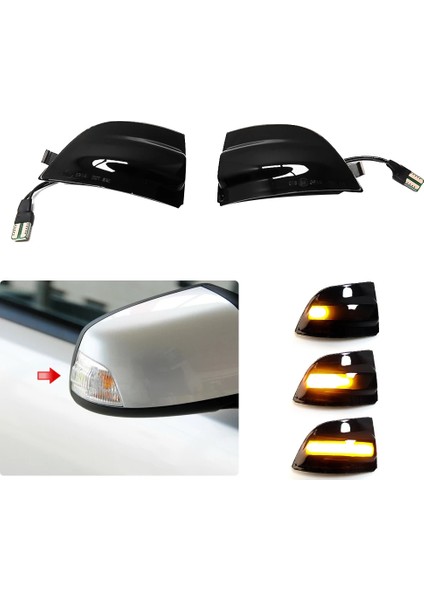 2 Adet LED Dinamik Ayna Gösterge Işığı Dikiz Aynası Dönüş Sinyali Ford Focus 2 Mk2 2004 - 2008 C-Max Için (Yurt Dışından)