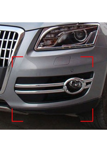 Audi Q5 2009-2012 Abs Krom Ön Sis Lambası Lambası Izgara Çerçeve Paneli Kapak Çerçeve Trim Oto Styling Garnitür Etiket (Yurt Dışından)