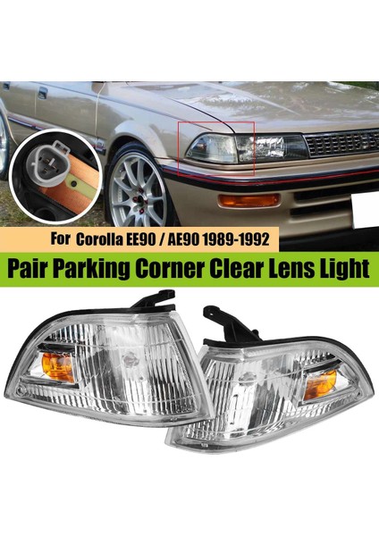 1 Çift Araba Ön Köşe Lambası Sinyal Lamba Işığı Toyota Corolla Için EE90 AE90 1989 1990 1991 1992 (Yurt Dışından) fiyatları