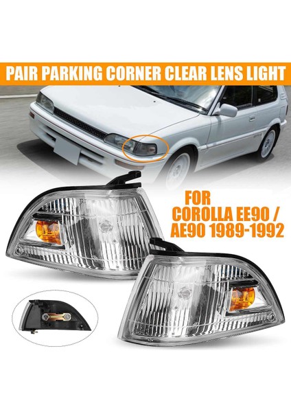1 Çift Araba Ön Köşe Lambası Sinyal Lamba Işığı Toyota Corolla Için EE90 AE90 1989 1990 1991 1992 (Yurt Dışından) modelleri