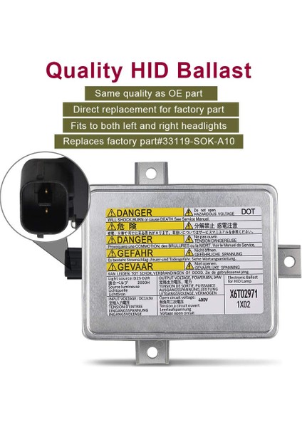 W3T10471 X6T02991 33119-S0K-A10 Xenon Hıd Far Balast Acura Tl Tsx Honda S2000 Accord Mazda 3 5 Mitsubishi Grandis (Yurt Dışından)
