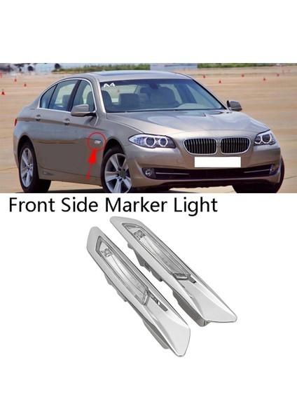 1 Çift Araba Ön Tarafı Işaret Lambası Çamurluk Lambası 63137154168 63137154170 Bmw 5 Serisi F10 F11 F18 2011-2013 (Yurt Dışından)