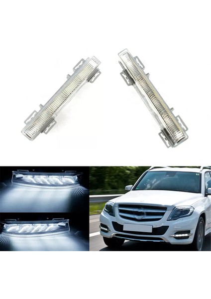 1 Çift Ön LED Gündüz Farı Drl Sis Lambası Mercedes W166 ML350 ML550 X204 GLK350 A2049065401 A2049065501 (Yurt Dışından)