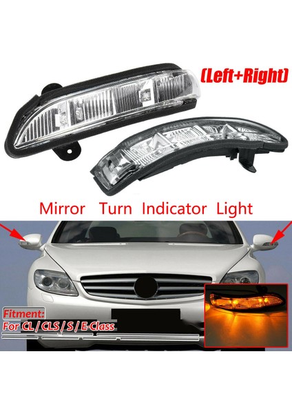 Araba Ön Lh + Rh Kapı Ayna Dönüş Sinyal Işığı Mercedes W211 W221 07-10 A2198200521 A2198200621 (Yurt Dışından) modelleri
