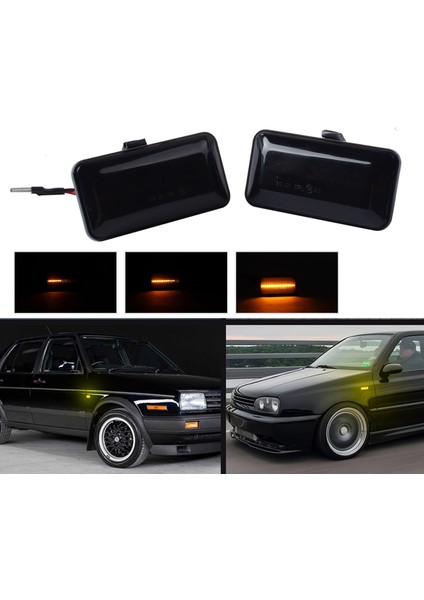 2 Adet Dinamik LED Yan Işaret Sinyal Lambası Gösterge Lambaları Passat B3 Vento Jetta A2 A3 Golf 2 3 Seat Ibiza 2 (Yurt Dışından) fiyatları