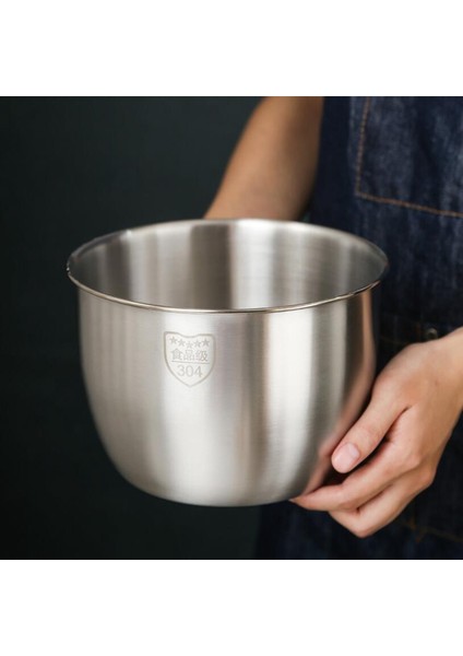 Mutfak Paslanmaz Çelik 304 Karıştırma Kabı Derin Tasarım Pişirme Pişirme Kek Ekmek Salata Mutfak Mikser Kase, 3600 ml (Yurt Dışından)