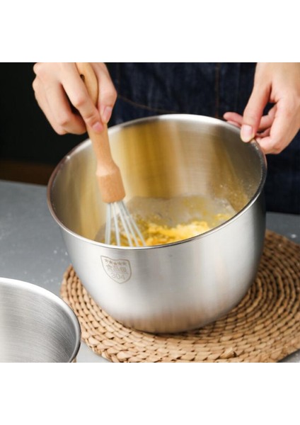 Mutfak Paslanmaz Çelik 304 Karıştırma Kabı Derin Tasarım Pişirme Pişirme Kek Ekmek Salata Mutfak Mikser Kase, 3600 ml (Yurt Dışından)