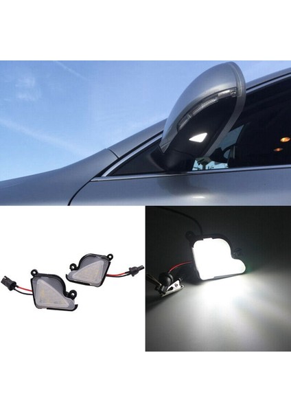 Skoda Octavia Mk3 5e 2012-2017 Için 13.5V LED Alt Ayna Işık Sinyal Lambası Beyaz Işık ile Çift (Yurt Dışından)