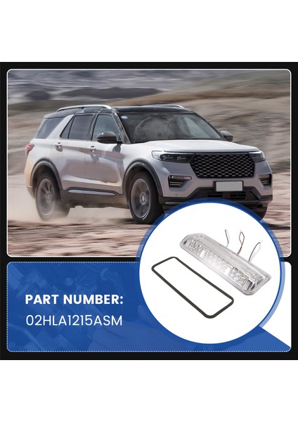 Üçüncü Yüksek Fren Lambası Arka Lambası Uyarı Lambası Arka Fren Lambası 02HLA1215ASM Ford Explorer Sport Trac F-150 Beyaz (Yurt Dışından)