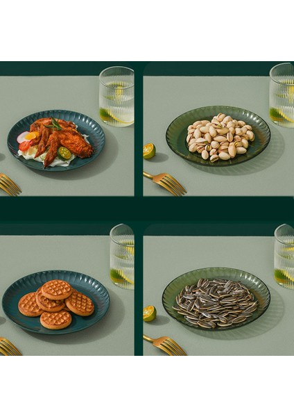 Yaratıcı Ev Kemik Tabak Seti, Yuvarlak Atıştırmalık Tabak, Plastik Meyve Kemik Tabak, Pasta Tabak, Masa Tabak (Şeffaf Beyaz) (Yurt Dışından) indirimleri