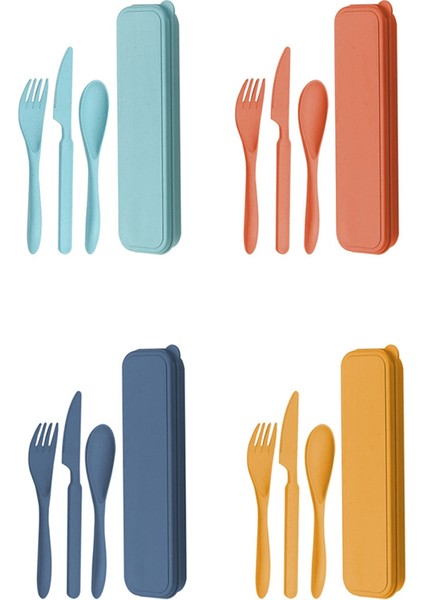 8 Set Buğday Samanı Çatal Bıçak Takımı, Yeniden Kullanılabilir Taşınabilir Seyahat Aletleri Seti, Kılıflı, Kaşık Bıçak Çatal (Yurt Dışından) fırsatları