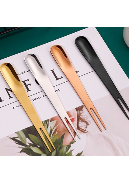 Yaratıcı 304 Paslanmaz Çelik Meyve Çatal Tatlı Kaşığı Meyve Çatal Iskandinav Rüzgar Çift Amaçlı Çatal Kaşık Ay Kek Çatal D (Yurt Dışından) fiyatları