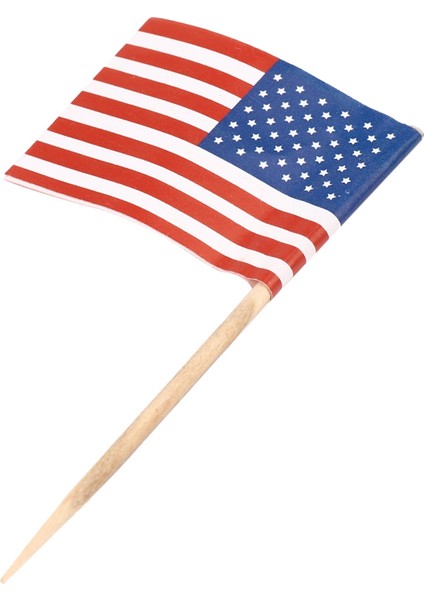 100 Amerikan Bayrağı Kürdan Parti Cupcake Dekorasyon Sandviç Mini Yiyecek Seçtikleri (Yurt Dışından)