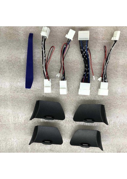 1 Takım Kapı Kase Kol Dayama Atmosfer Işığı Iç LED Mavi Kapı Kase Kolu Çerçeve Işığı Toyota Highlander 2015-2021 Için (Yurt Dışından)