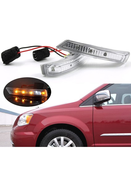 Ayna Dönüş Sinyal Lambası, Chrysler Town & Country Dodge Grand Carava 68052078AA 68052079AA Için Dönüş Sinyal Lambası (Yurt Dışından)