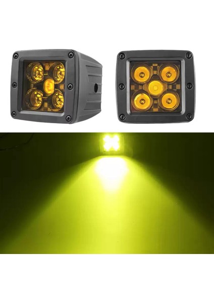 25W LED Off-Road Çalışma Işığı Su Geçirmez Sürüş Işığı Kare Sis Lambası Sarı Işık Araba Kamyon Atv Römork Motosiklet Için (Yurt Dışından) modelleri