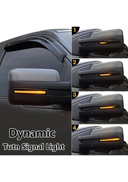 Araba LED Dinamik Dönüş Sinyal Lambası Dikiz Aynası Lambası Ford F-Serisi F-150 F150 2009-2014 Svt Raptor (Yurt Dışından) indirimleri