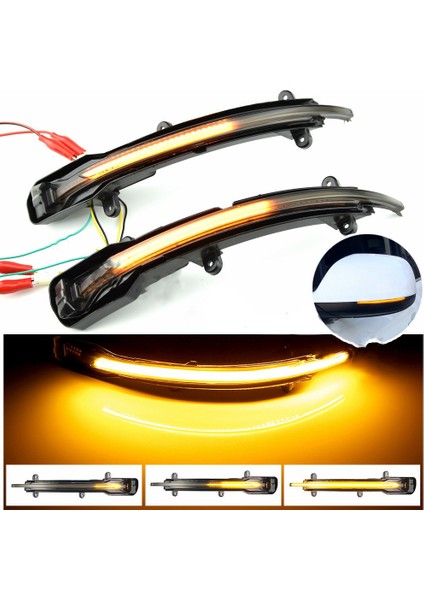 1 Çift LED Dinamik Dönüş Sinyal Lambası Yan Ayna Sinyal Lambası Audi Q7 Q5 Sq5 8r 2010-2017 (Yurt Dışından)